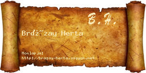 Brázay Herta névjegykártya
